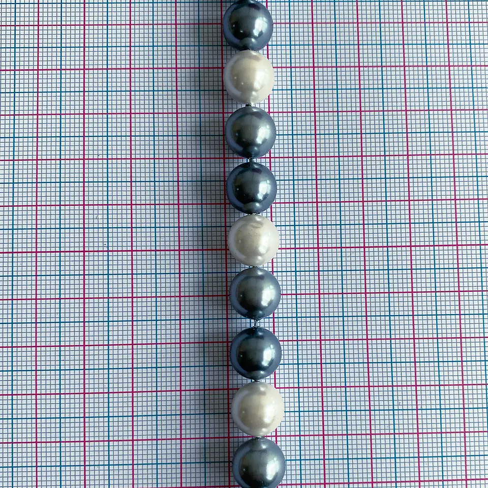 Separador Bola Combinada Grises • Perla Shell • 10 mm 2