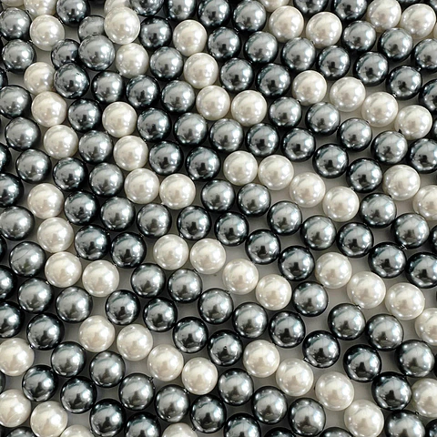 Separador Bola Combinada Grises • Perla Shell • 10 mm