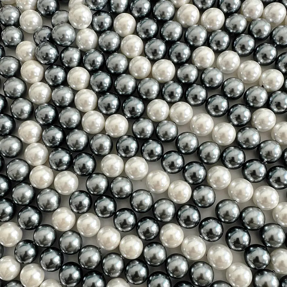 Separador Bola Combinada Grises • Perla Shell • 10 mm 1
