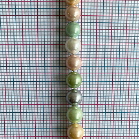 Separador Bola Combinada Verdes • Perla Shell • 10 mm