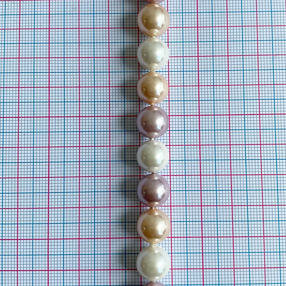 Separador Bola Combinada Rosados • Perla Shell • 10 mm 2