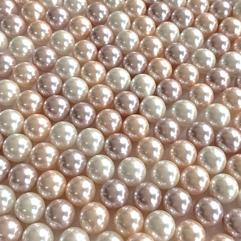 Separador Bola Combinada Rosados • Perla Shell • 10 mm