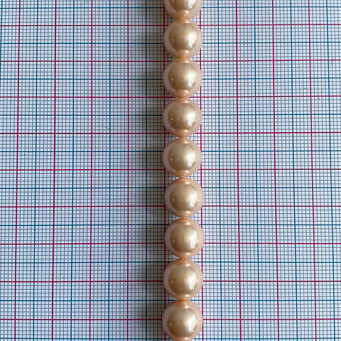 Separador Bola Salmón • Perla Shell • 10 mm