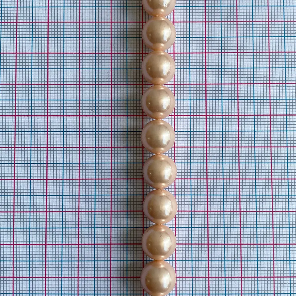 Separador Bola Salmón • Perla Shell • 10 mm 2