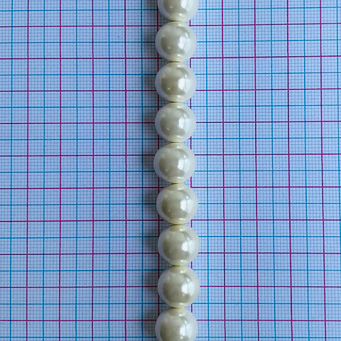Separador Bola Beige • Perla Shell • 12 mm