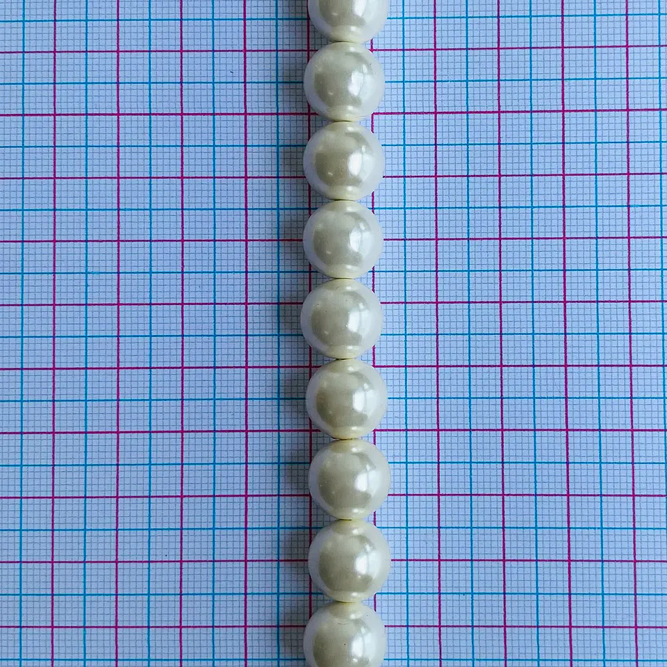 Separador Bola Beige • Perla Shell • 12 mm 2