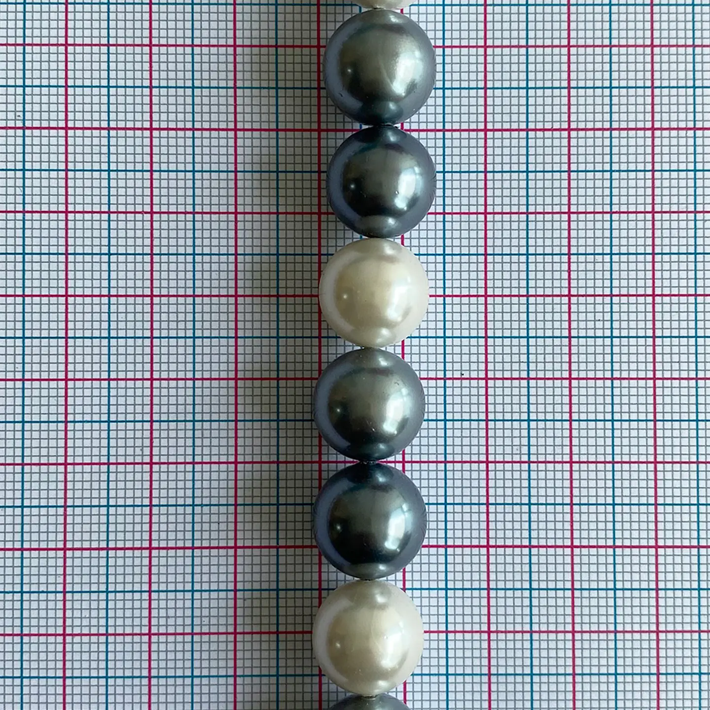 Separador Bola Combinada Grises • Perla Shell • 8 mm 2