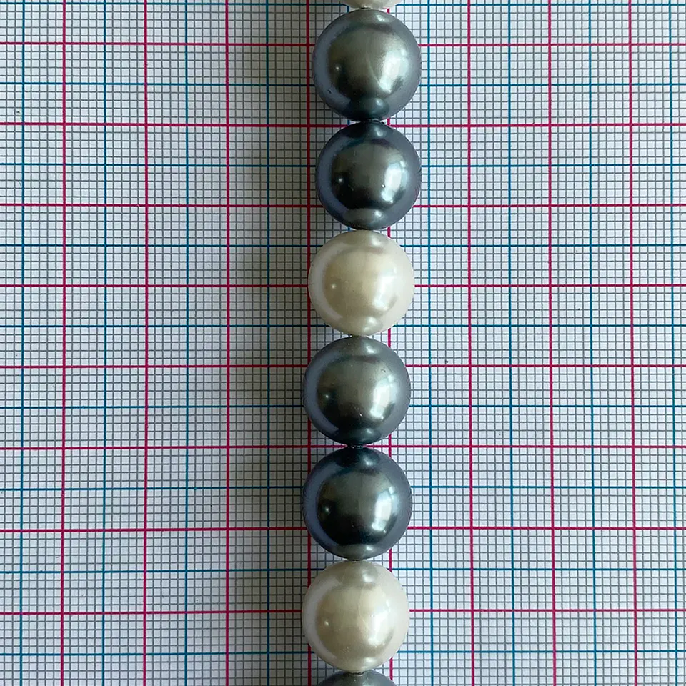 Separador Bola Combinada Grises • Perla Shell • 8 mm 2