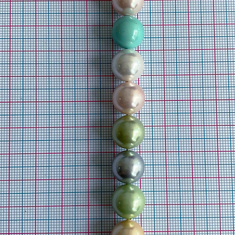 Separador Bola Combinada Verdes • Perla Shell • 12 mm