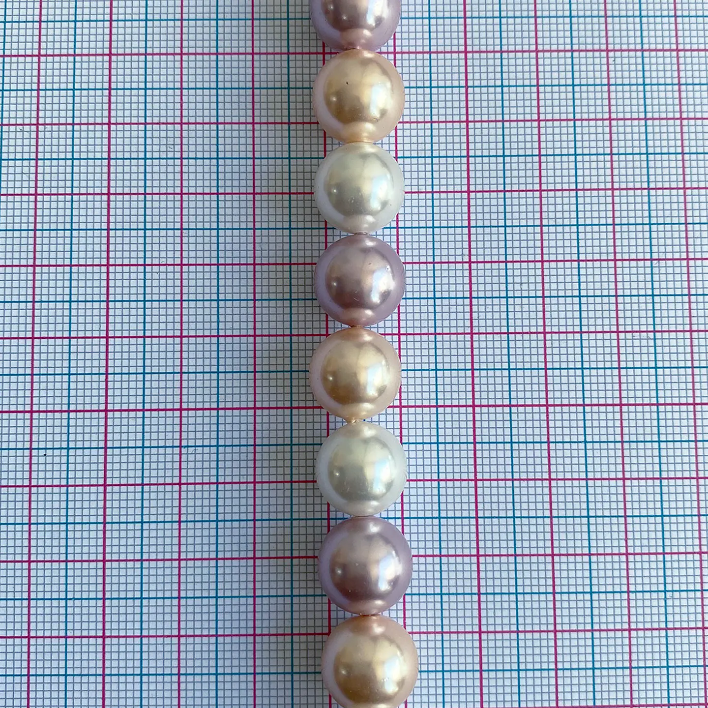 Separador Bola Combinada Rosados • Perla Shell • 12 mm 2