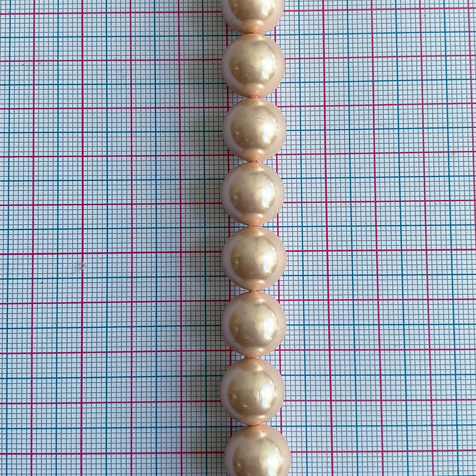 Separador Bola Salmón • Perla Shell • 12 mm 2