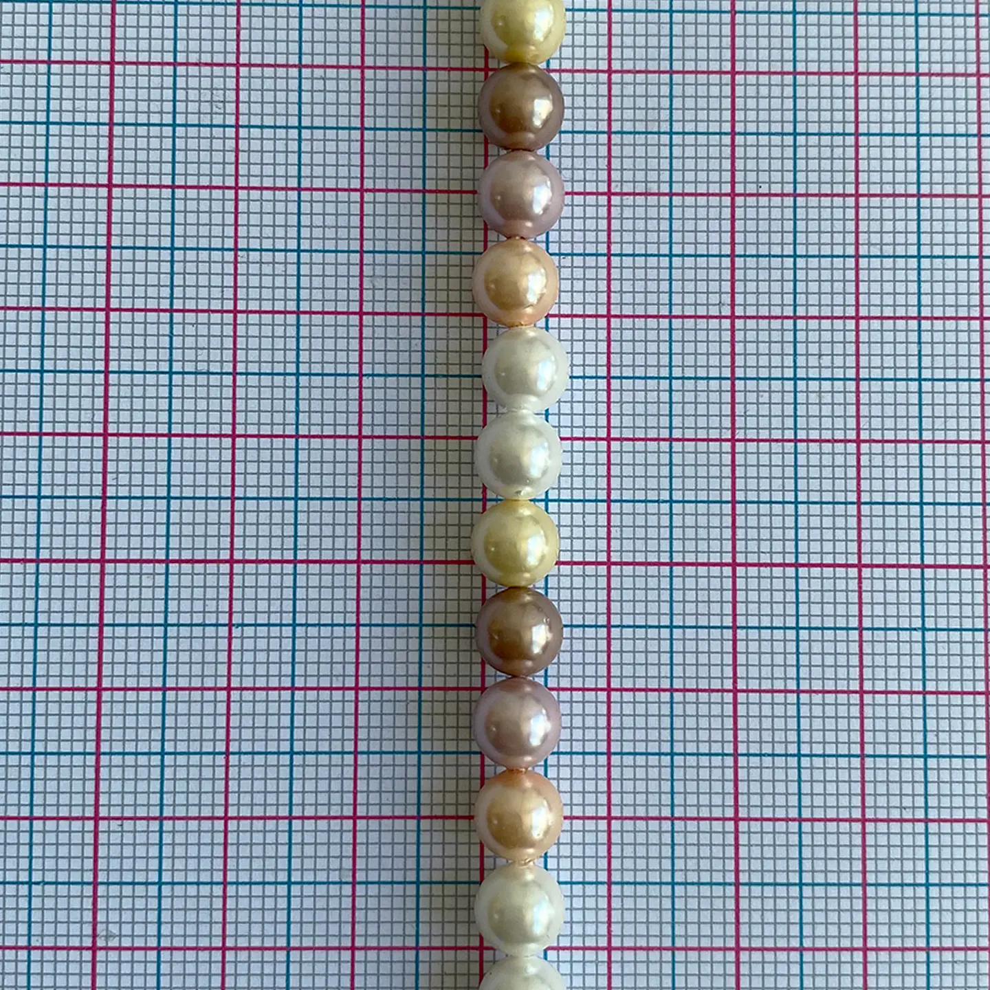 Separador Bola Combinada Cafe / Amarillo • Perla Shell • 6 mm 2