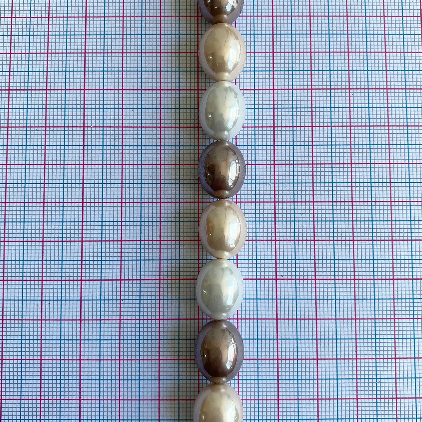 Separador Ovalo Combinada Cafes • Perla Shell • 12x15 mm 2