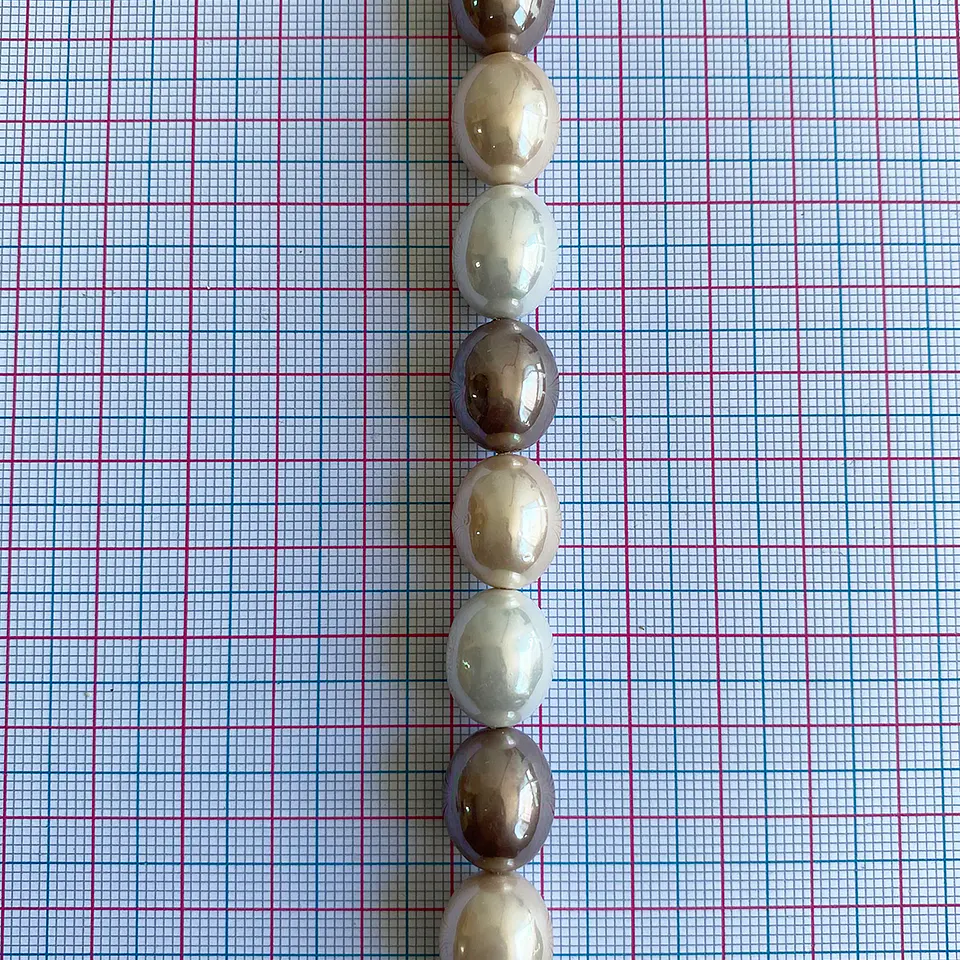 Separador Ovalo Combinada Cafes • Perla Shell • 12x15 mm 2
