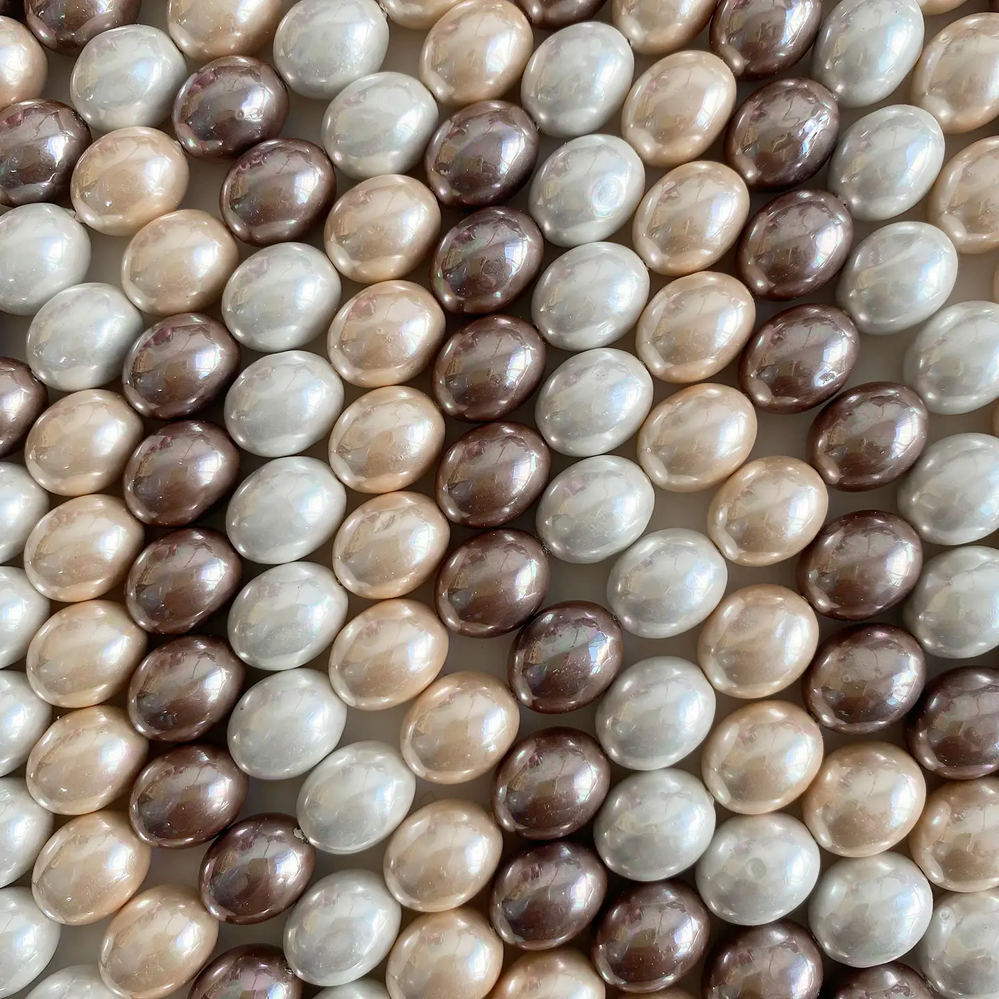 Separador Ovalo Combinada Cafes • Perla Shell • 12x15 mm 1
