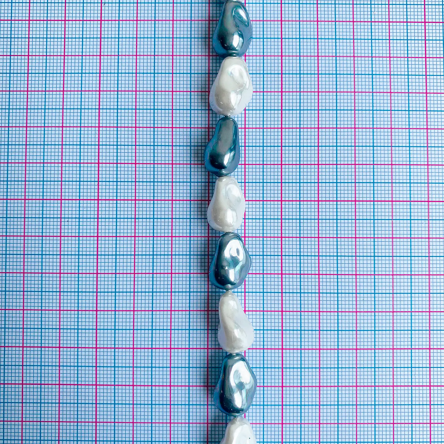 Separador Amorfo Combinado Grises • Perla Shell • 10x14 mm 2