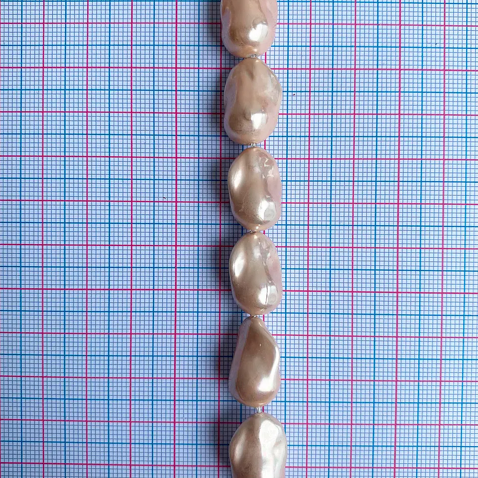 Separador Amorfo Salmón • Perla Shell • 12x18 mm 2