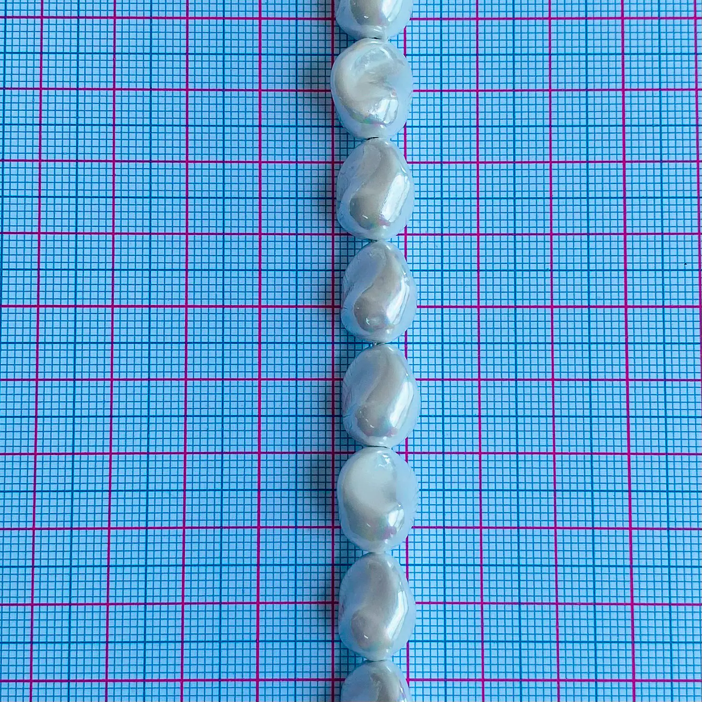 Separador Amorfo Blanco • Perla Shell • 11x3 mm 2