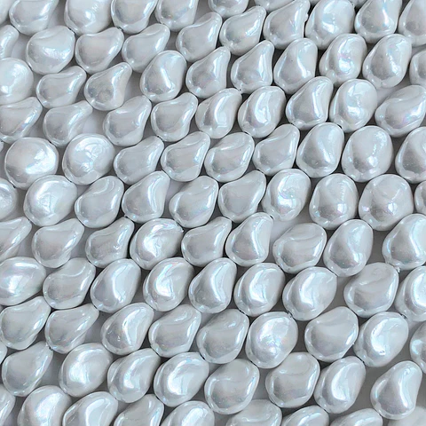 Separador Amorfo Blanco • Perla Shell • 11x3 mm