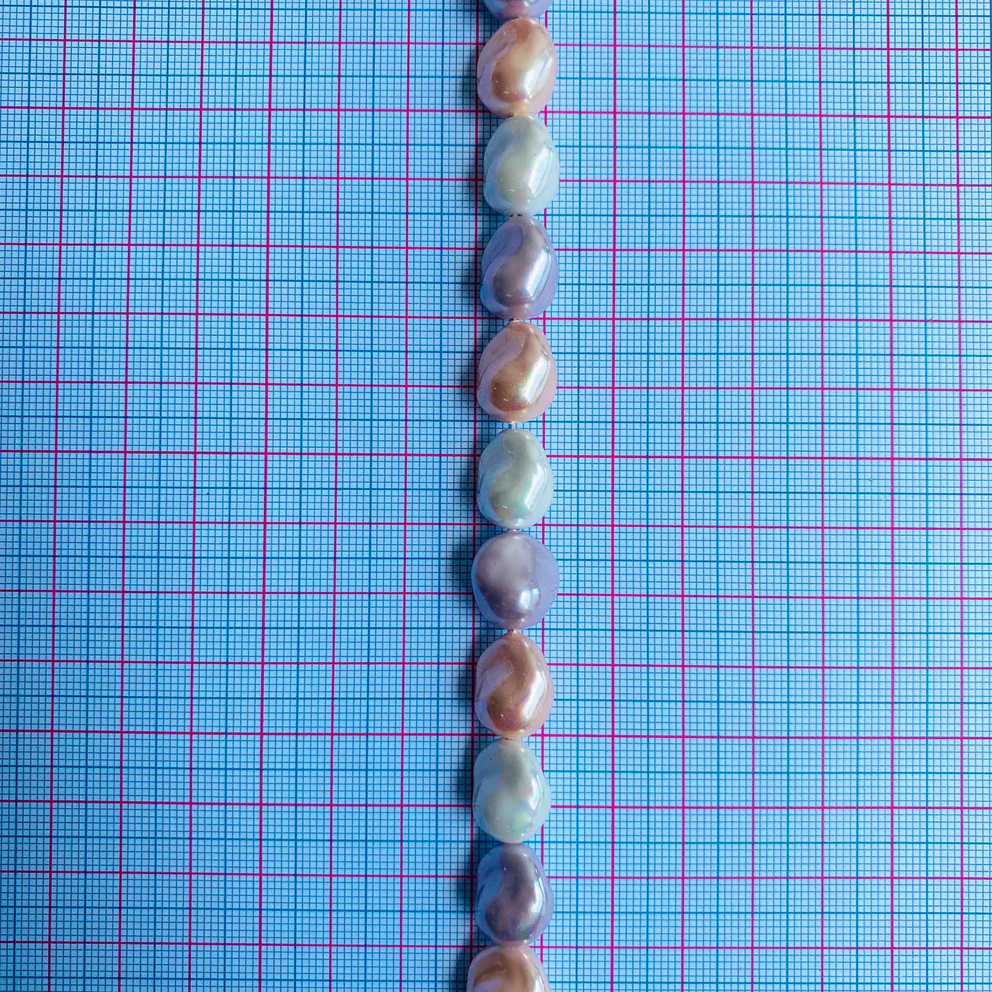 Separador Amorfo Combinado Rosados • Perla Shell • 10x14 mm 2