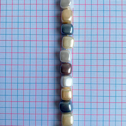 Separador Cubo Combinados Cafes • Perla Shell • 8x9 mm