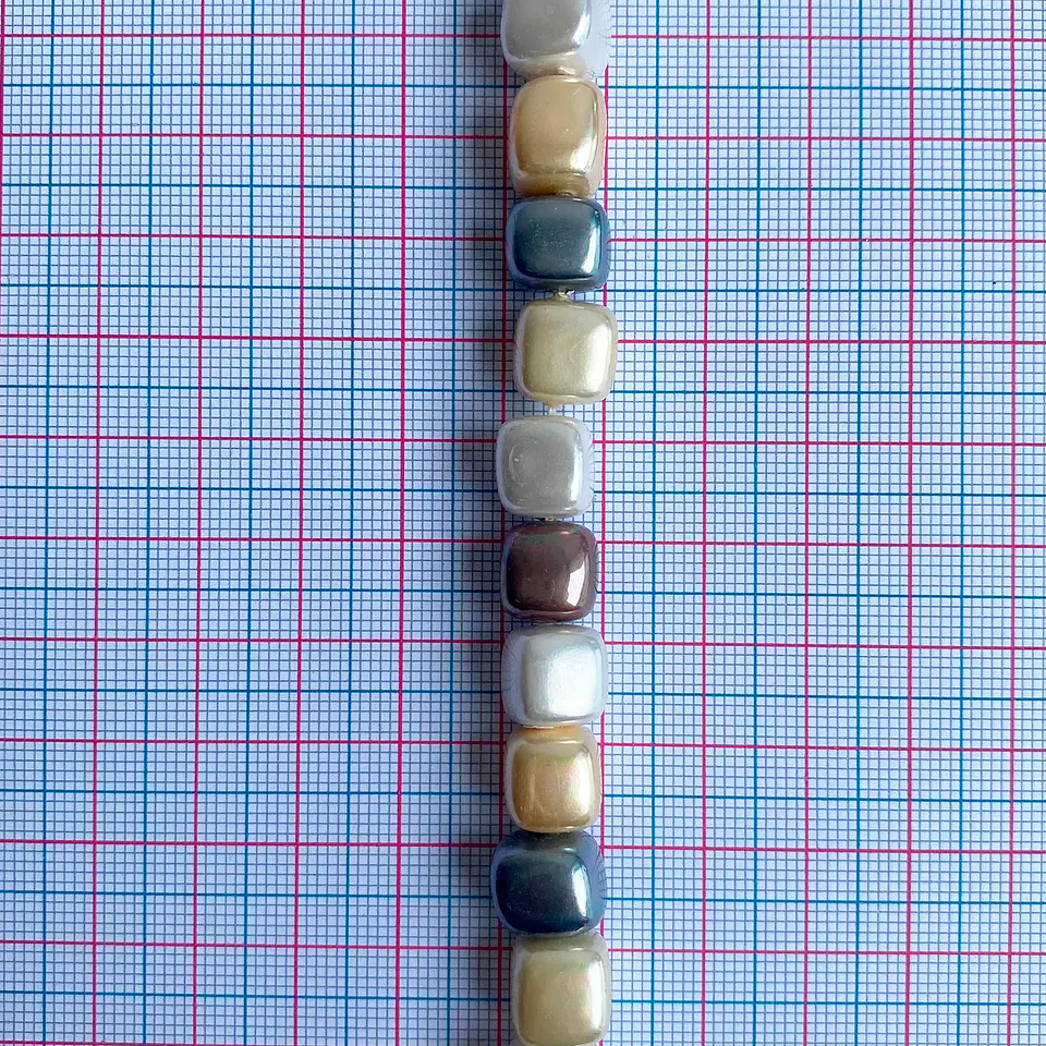 Separador Cubo Combinados Cafes • Perla Shell • 8x9 mm 2