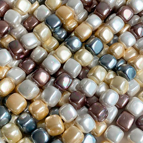 Separador Cubo Combinados Cafes • Perla Shell • 8x9 mm