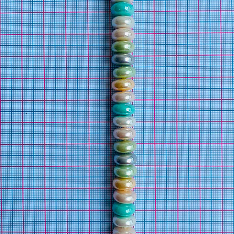 Separador Dona Combinados Verdes • Perla Shell • 5x10 mm