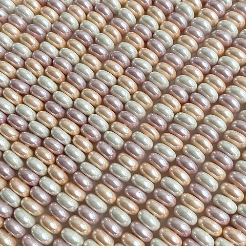 Separador Dona Combinados Rosados • Perla Shell • 5x10 mm