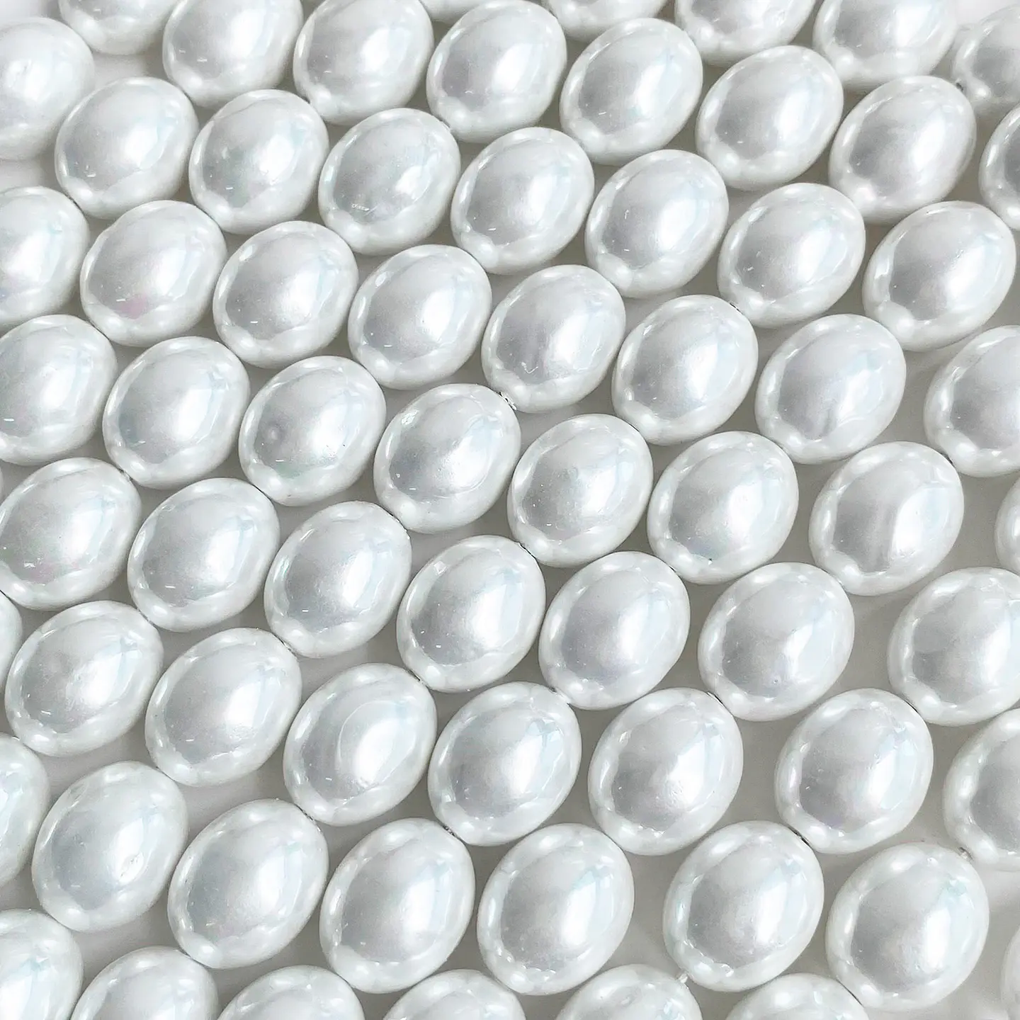 Separador Ovalo Blanco • Perla Shell • 12x15 mm 1