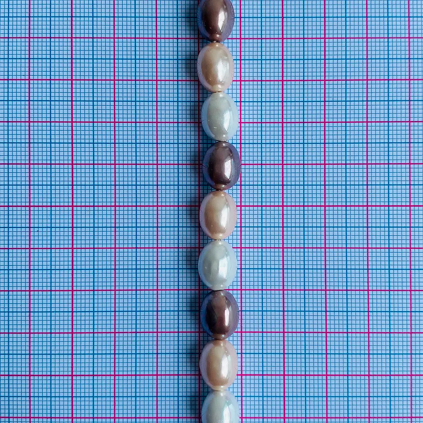 Separador Ovalo Combinada Cafes • Perla Shell • 9x11 mm 2