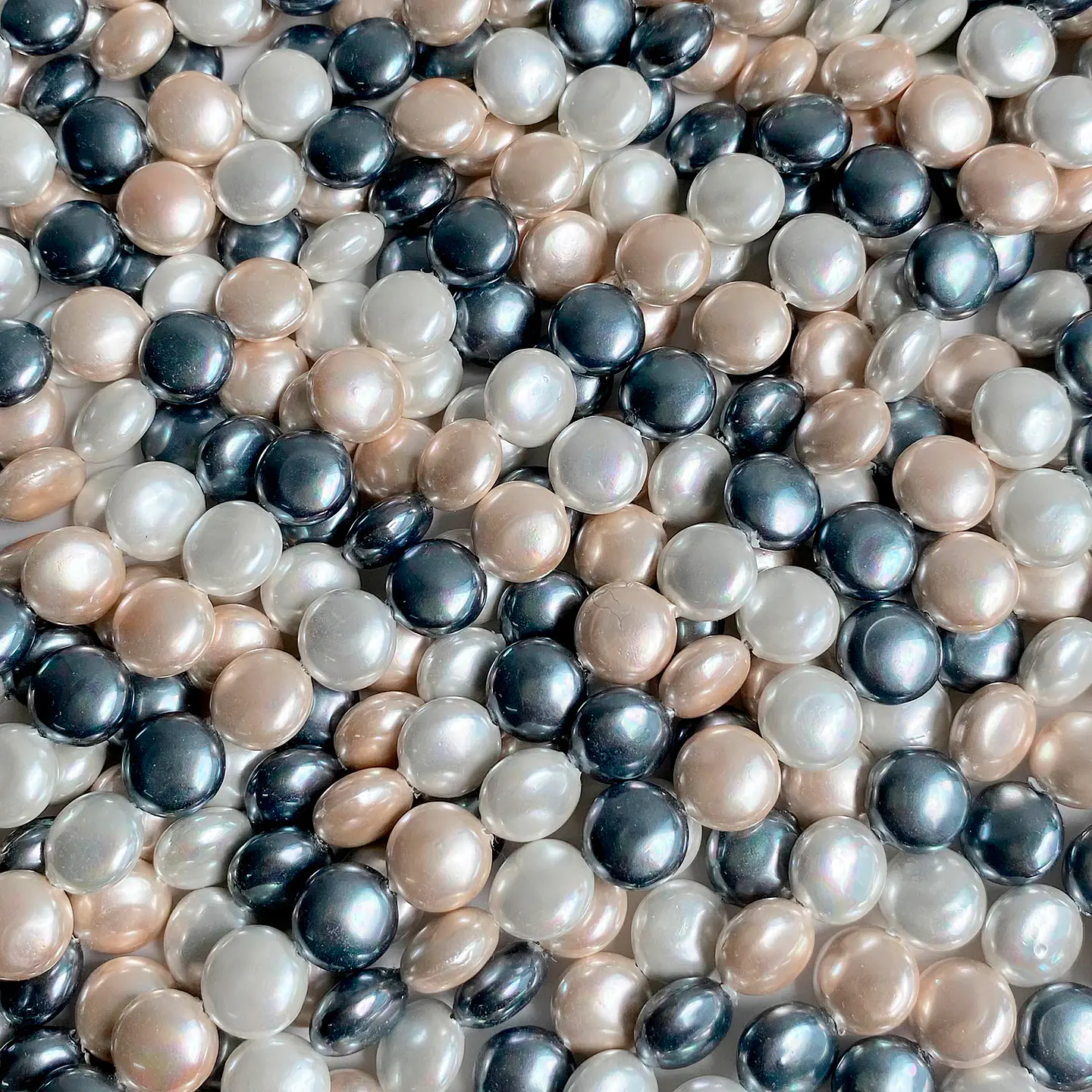 Separador Pastilla Combinado Gris / Mandarina • Perla Shell • 10 mm 1