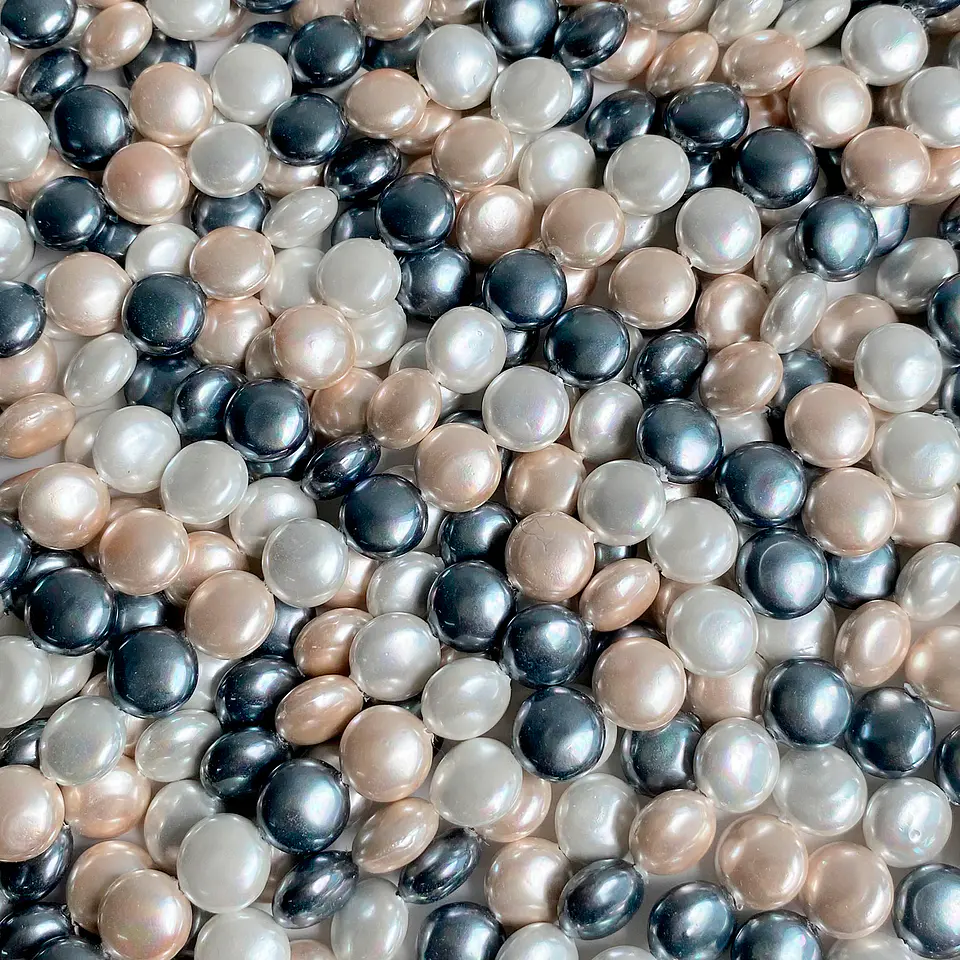 Separador Pastilla Combinado Gris / Mandarina • Perla Shell • 10 mm 1