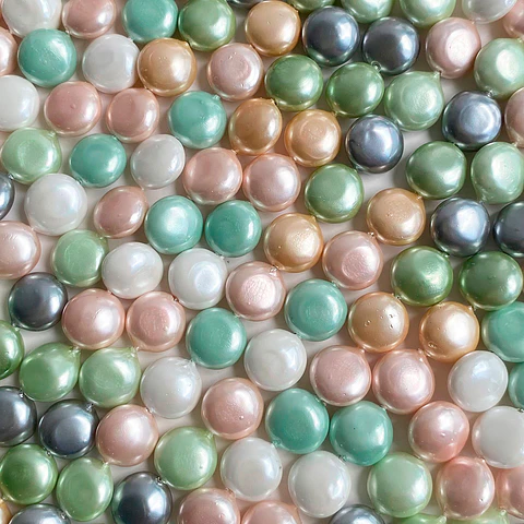 Separador Pastilla Combinado Verdes • Perla Shell • 10 mm