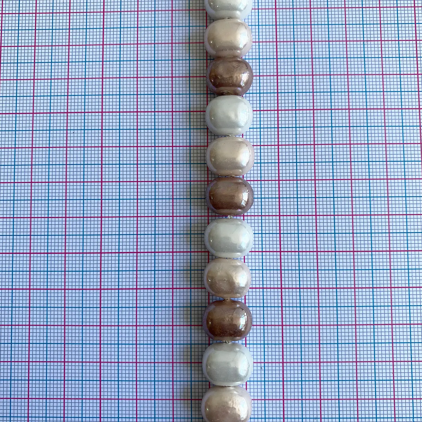 Separador Barril/Pepa Lisa Combinados Cafés • Perla Shell • 11x13 mm 2