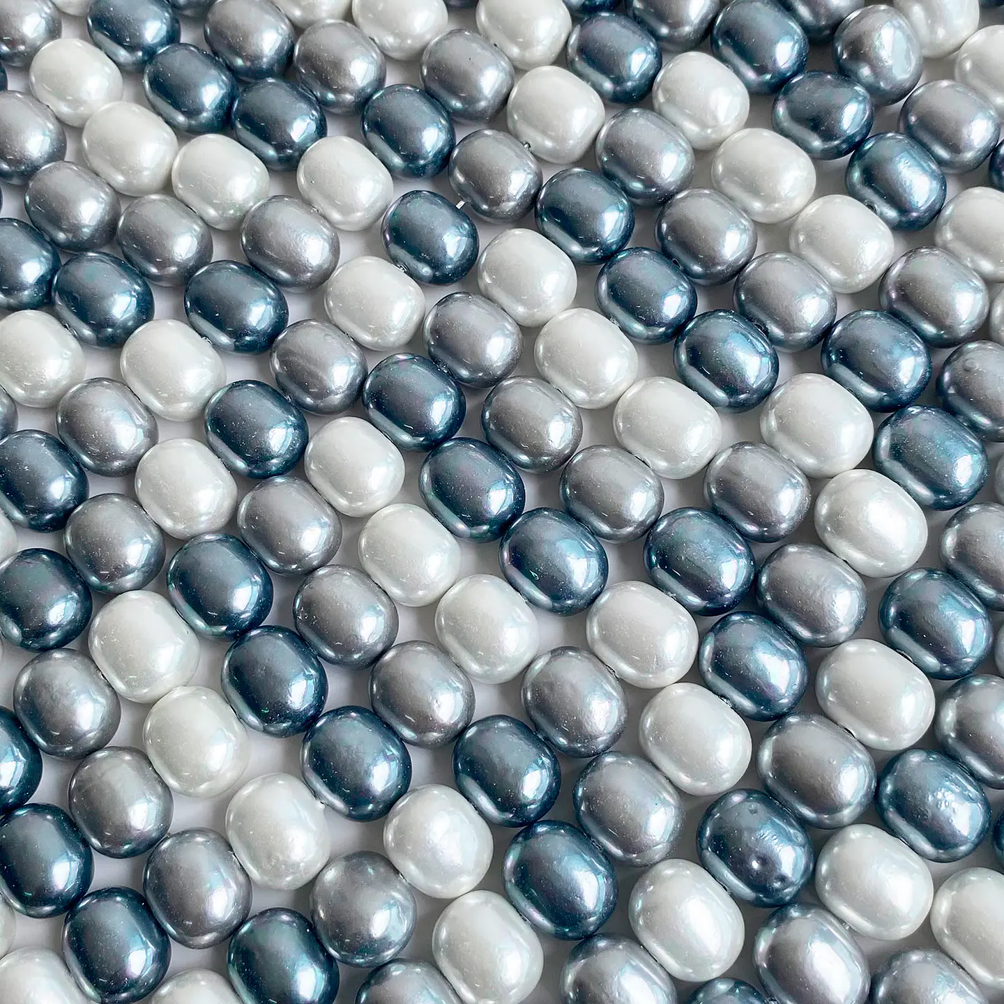 Separador Barril/Pepa Lisa Combinados Grises • Perla Shell • 11x13 mm 1