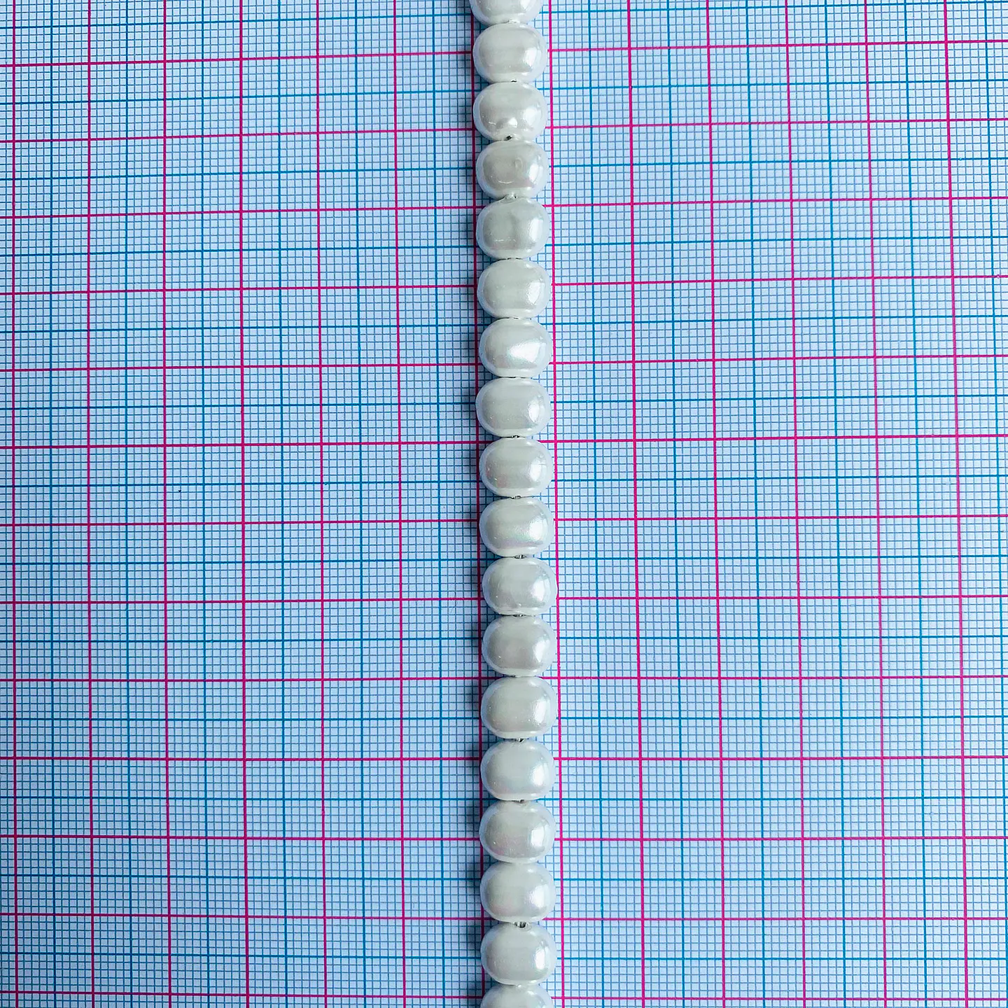 Separador Barril/Pepa Lisa Blanca • Perla Shell • 7x9 mm 2