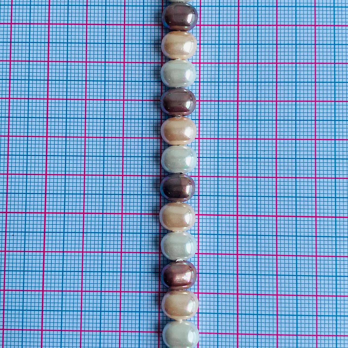 Separador Barril/Pepa Lisa Combinados Cafés • Perla Shell • 7x9 mm 2
