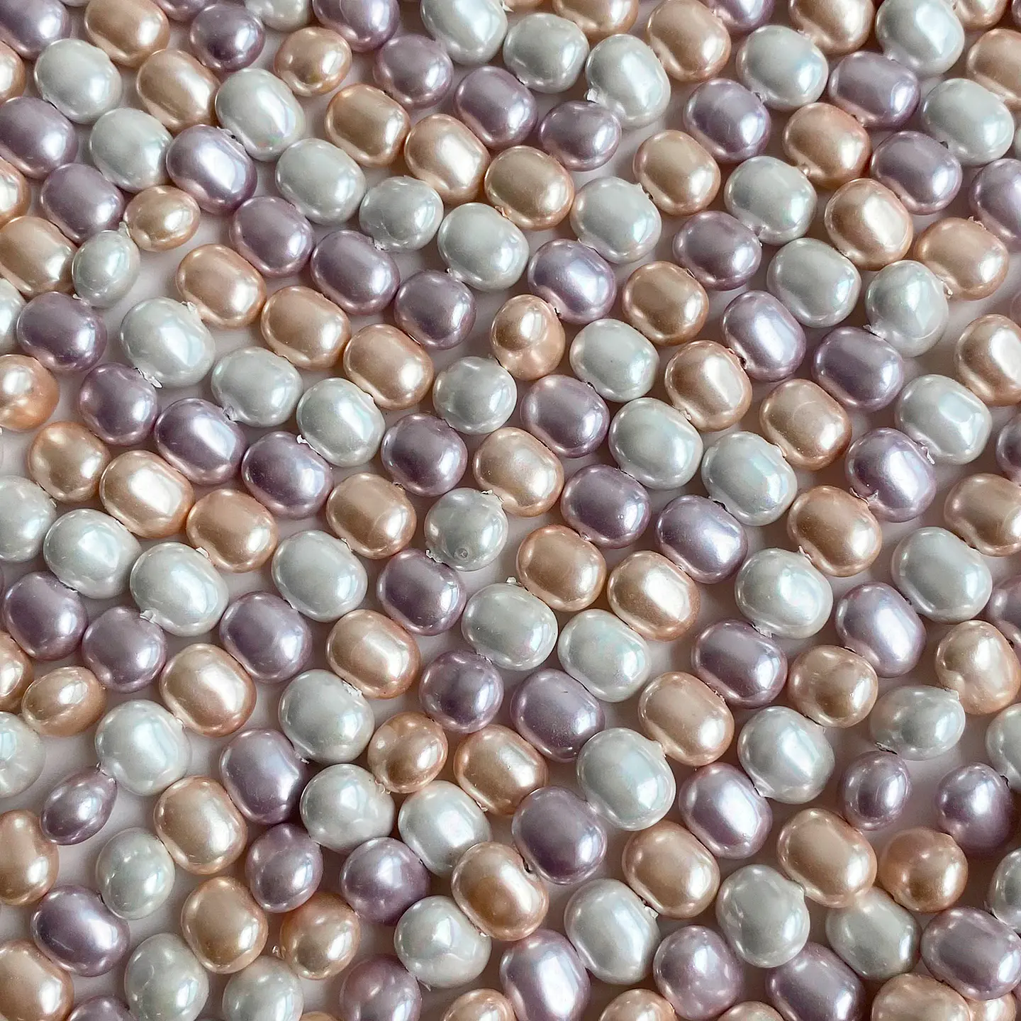 Separador Barril/Pepa Lisa Combinados Rosados • Perla Shell • 7x9 mm 1