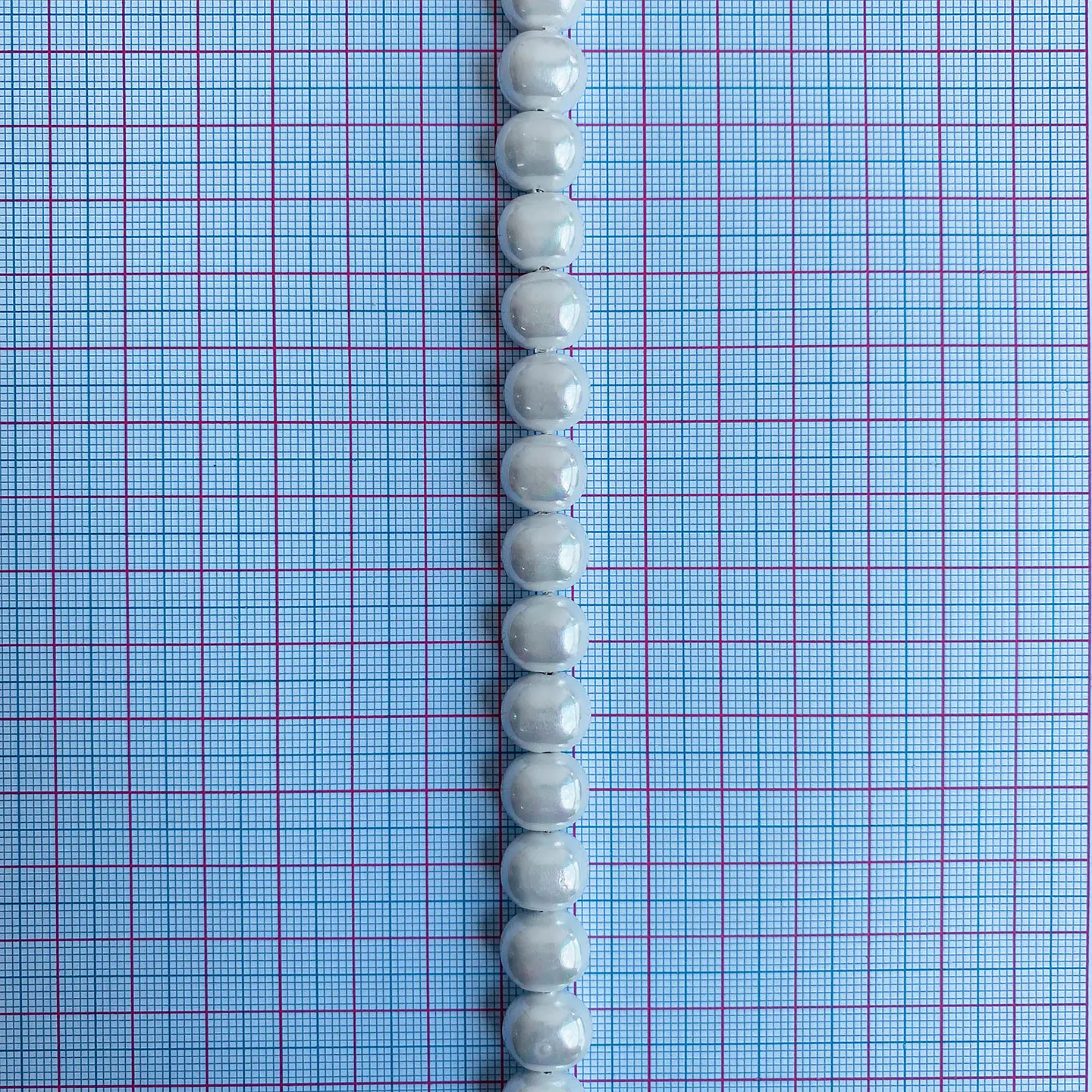 Separador Barril/Pepa Lisa Blanca • Perla Shell • 9x11 mm 2