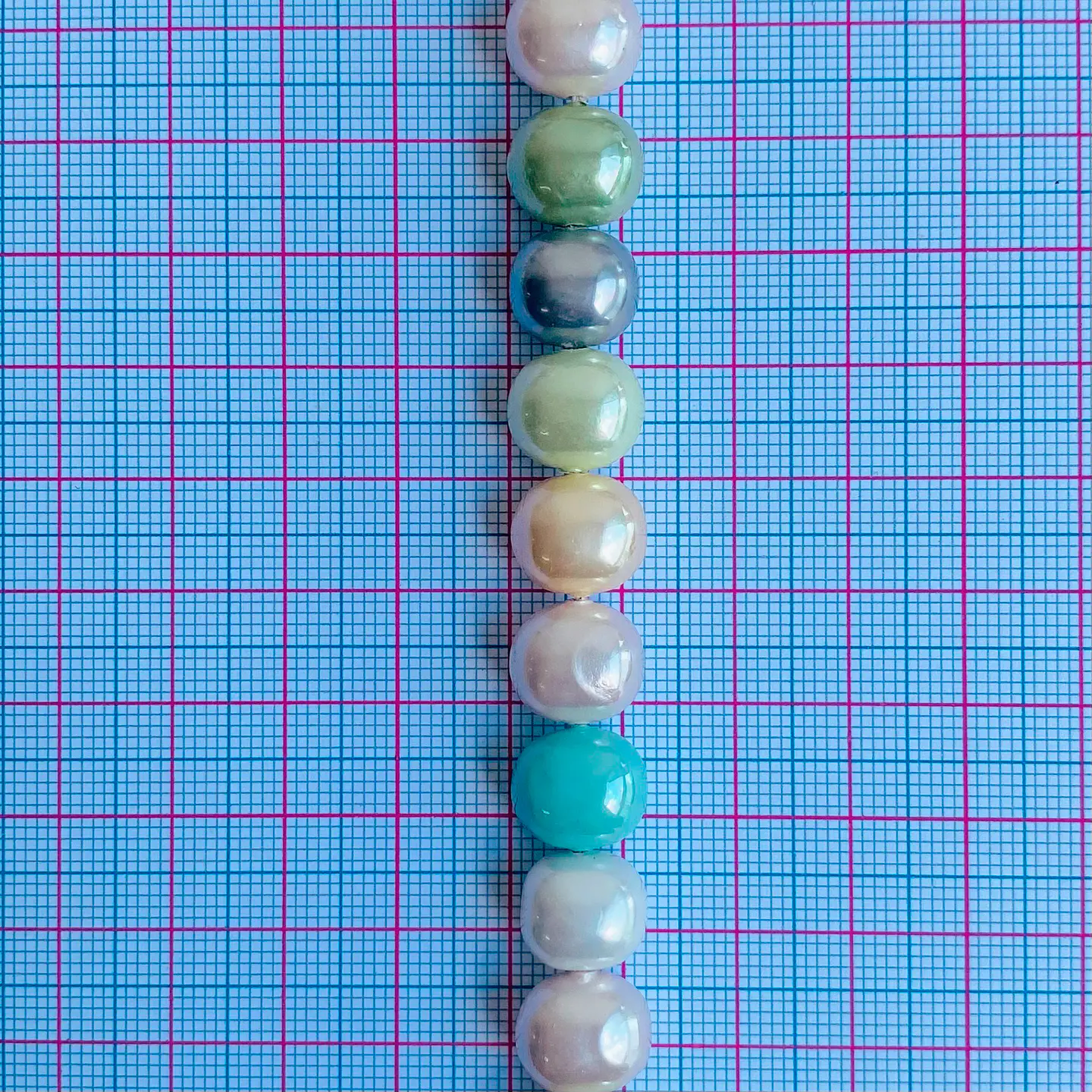 Separador Barril/Pepa Lisa Combinados Verdes • Perla Shell • 11x13 mm 2