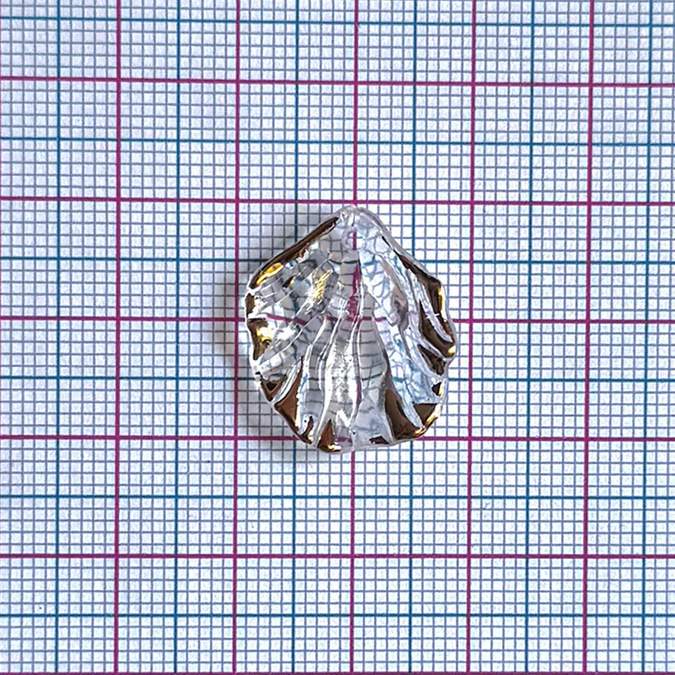 Dije Escama Transparente • Plástico • 18x20 mm 2