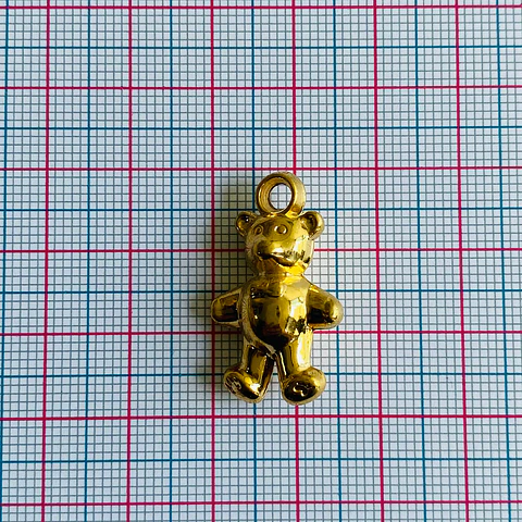 Dije Oso • Baño de Oro • 15x28 mm