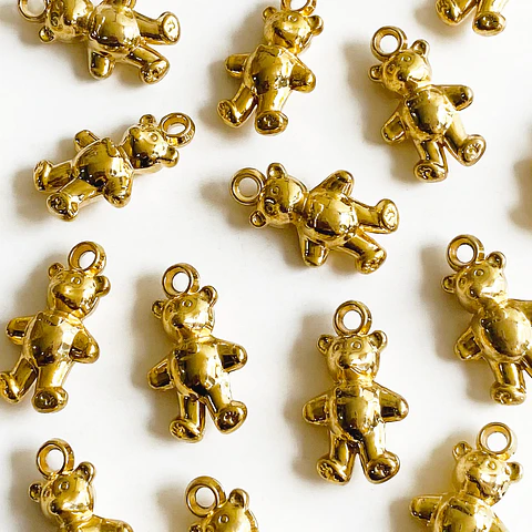 Dije Oso • Baño de Oro • 15x28 mm
