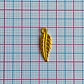 Dije Hoja • Baño de Oro • 7x20 mm                                - Miniatura 2