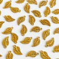 Dije Hoja Calada Curva • Baño de Oro • 7x14 mm - Miniatura 1