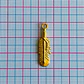Dije Pluma con Hilo Atado • Baño de Oro • 8x28 mm - Miniatura 2