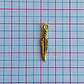 Dije Pluma Alargada • Baño de Oro • 5x25 mm - Miniatura 2