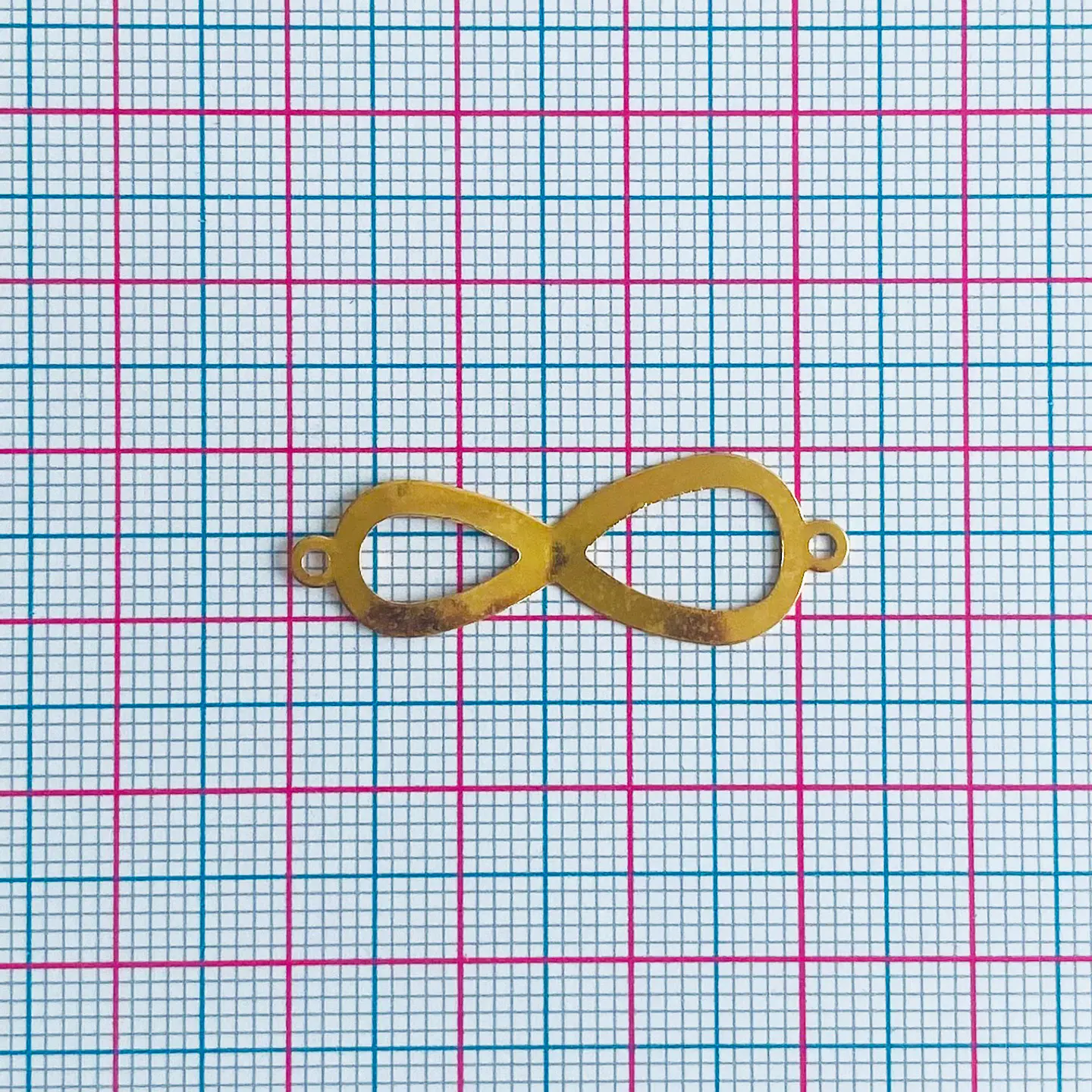 Dije Conector Infinito • Baño de Oro • 30x12 mm 2