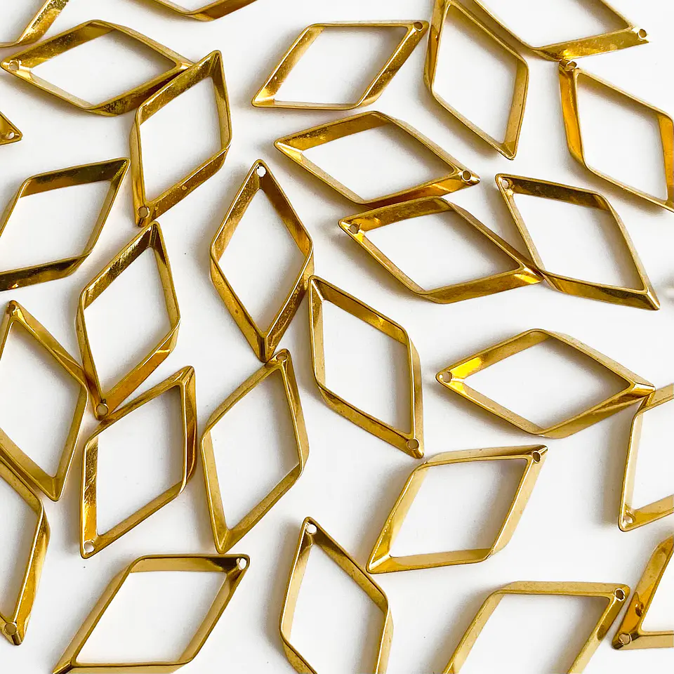 Dije Marco Rombo • Baño de Oro • 14x27 mm 1